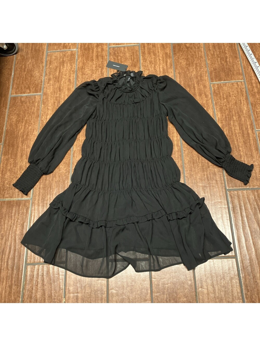 VERO MODA Black, Long sleeve,  Short Dress Size XS NWT
